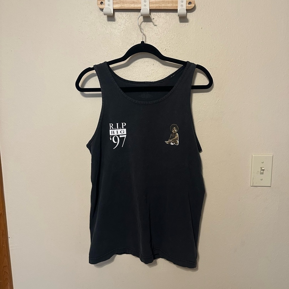 Biggie Tank Top Ready to Die RIP Graphic Tank‎ Band Tank Size Medium